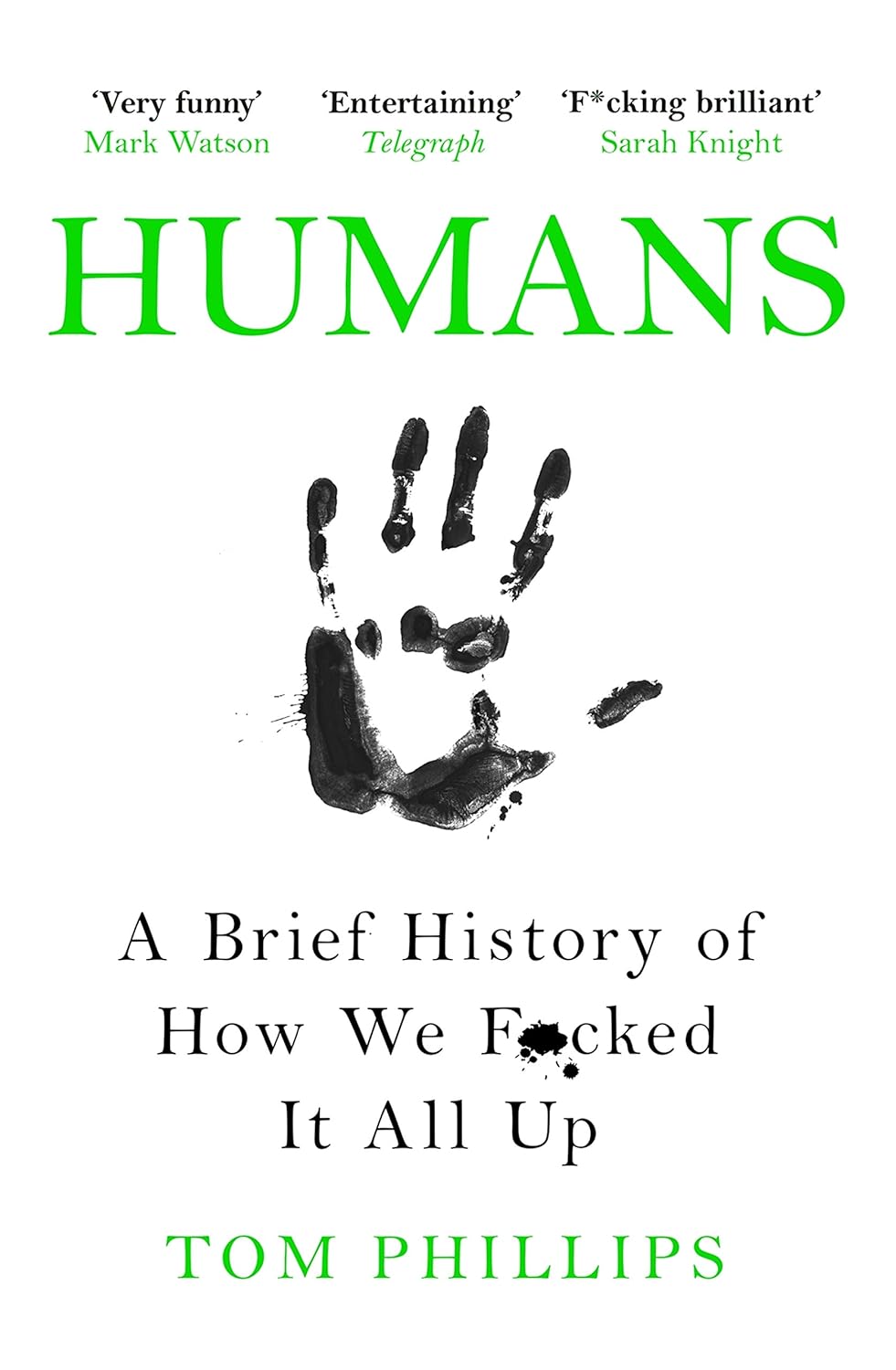 book cover for humans now we fucked it all up